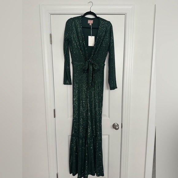 Show Me Your MuMu Martina Wrap Jumpsuit Green